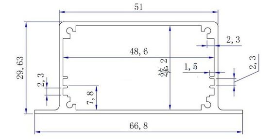 Corrosion Resistance Powder-coated Black Wall Mount Aluminum Enclosure Box For Power Distribution Systems 51mm Width
