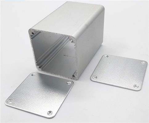 Square 52*52*80mm Sanded Black Anodized Aluminum Box Telecom Enclosure Low MOQ