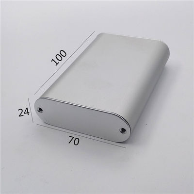 DIY Silver and Black Extrusion Aluminum Power Bank Enclosure Width 70*24*100mm